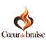 Logo Cœur de braise, flamme en forme de cœur